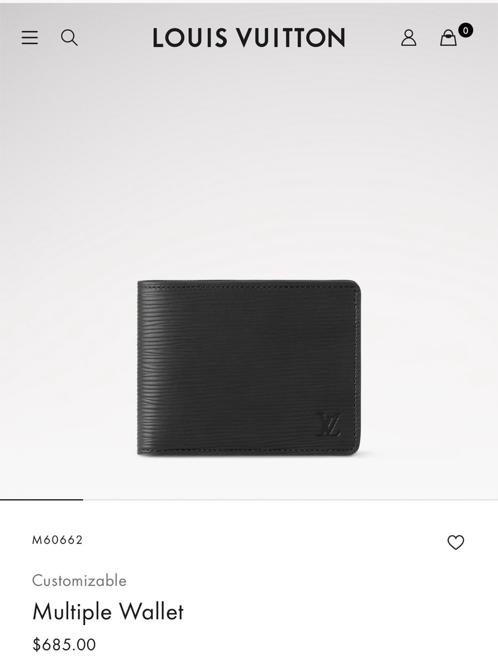 Louis Vuitton Black Epi Leather Multiple Wallet